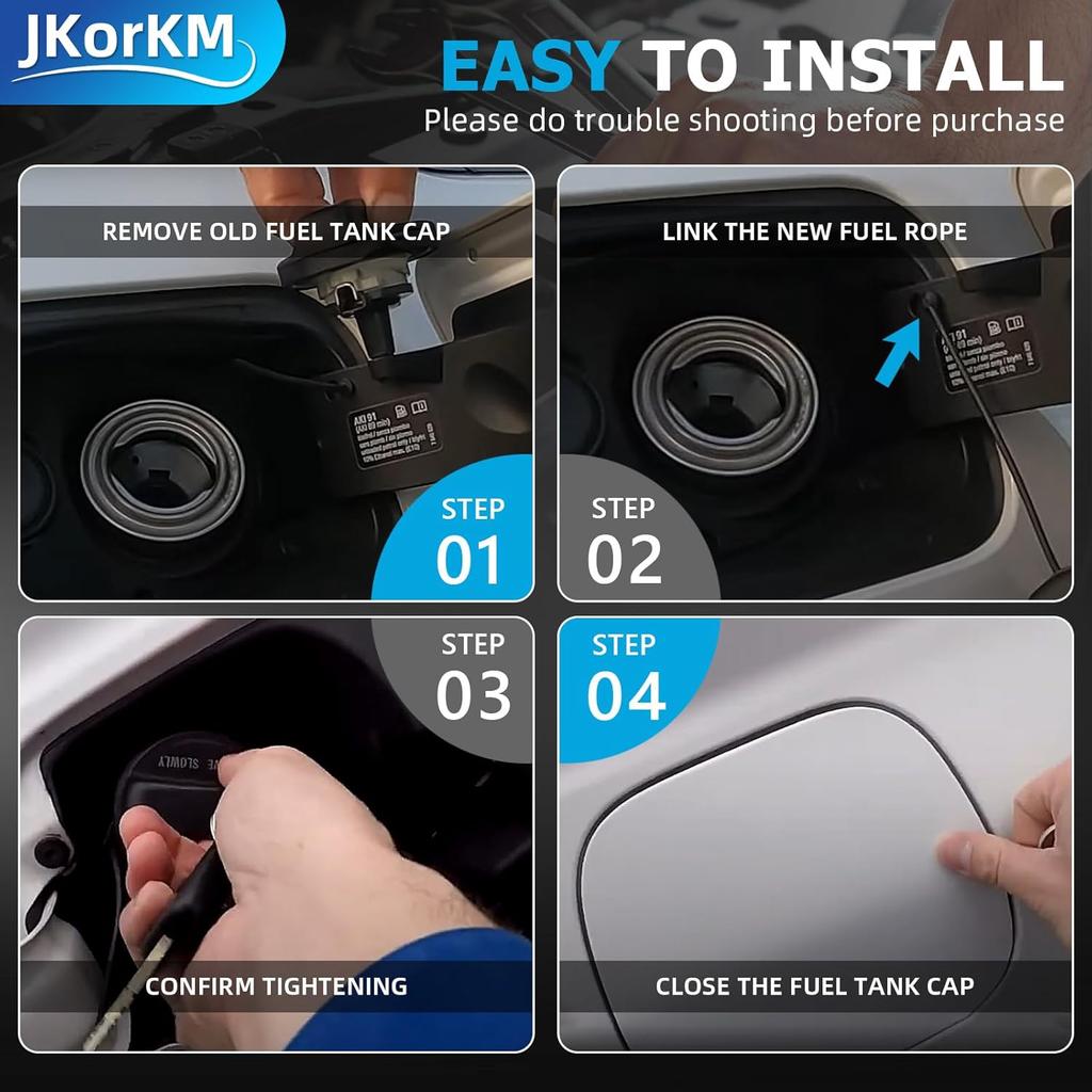 Gas Cap, Fuel Tank Cap Compatible with 2002-2018 Mini Cooper, BMW E39 E46 E60 E90 E92-128i 320i 325i 328i 328xi 330i 330xi X1 X3 X5 Z4 M3, More # OE