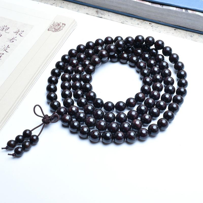 Venus Old Material Small-Leaf Red Sandalwood Prayer Beads Chain - High Oil Density, Unisex, New Chinese Style Decoration Gift