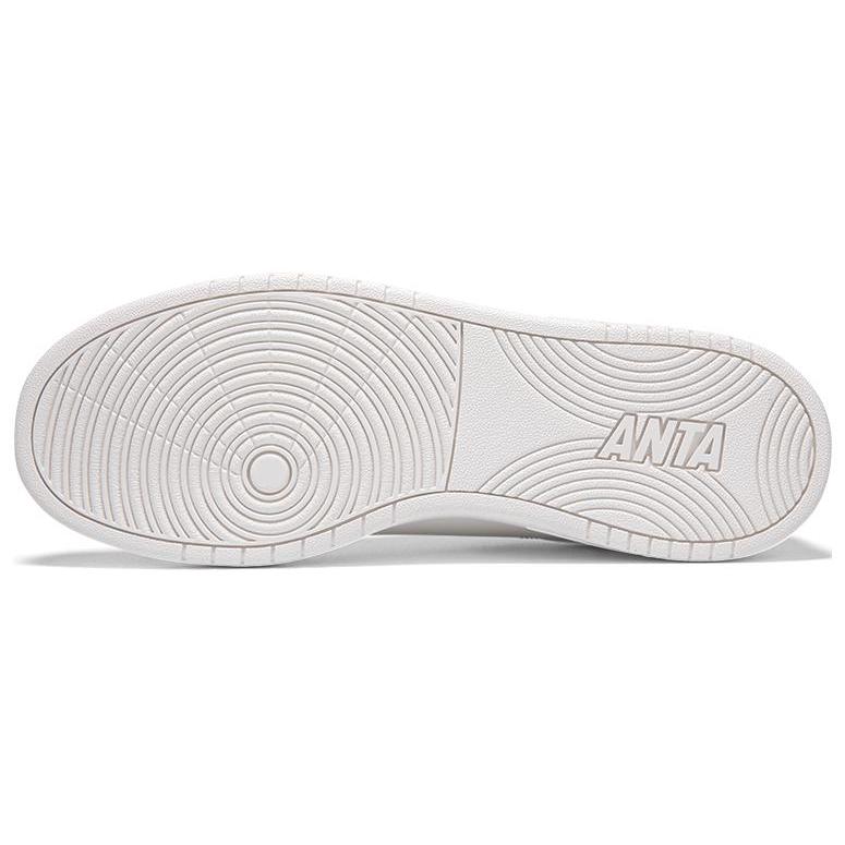 New Anta Slip Resistant Cushioning Wear Resistant Low Top Skateboard Shoes Men's White 912348067-1