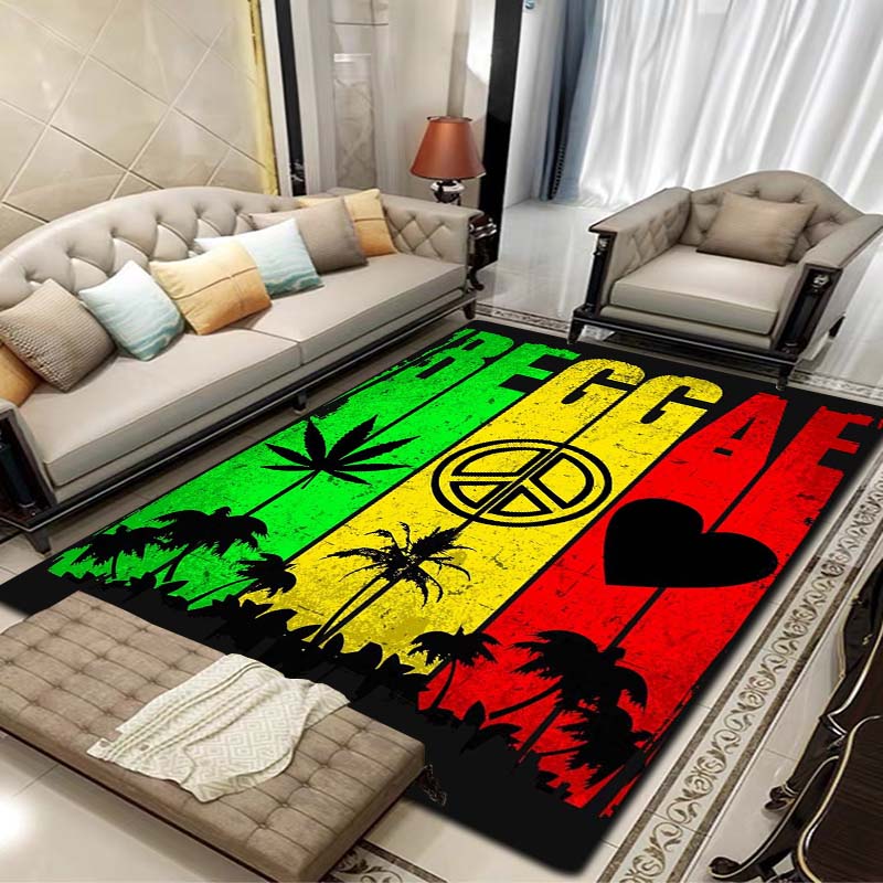 Bob Marley Album Carpet Reggae Music Jamaican Style 3D Flannel Carpet Home Living Room Bedroom Decoration Bathroom Carpet Gift