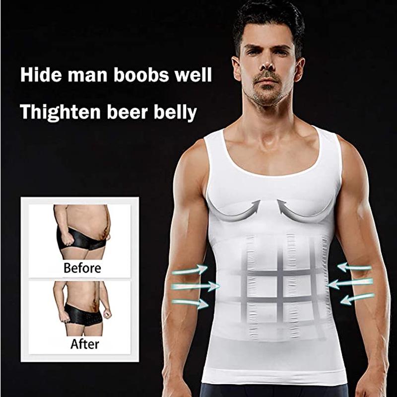 Nahtloser Kompressions-Bauchkontroll-Westen für Herren - Formgebende Shapewear für Sport und Schönheit.