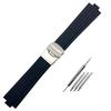 Silicone Rubber Watchband For Oris Aquis 7330 7740 Striped Watch Band Convex Strap Wristband Black Blue 22x12mm 24x11mm 24x12mm