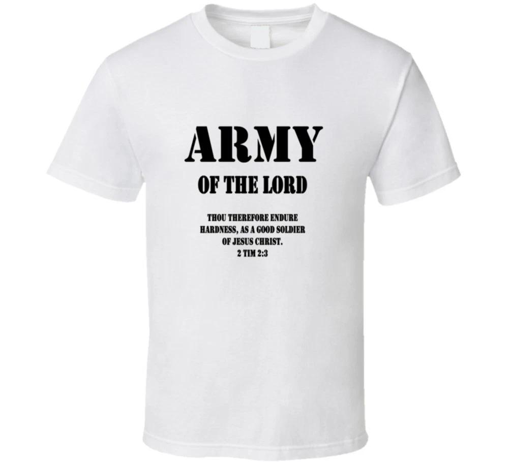 Army of the Lord Christian Jesus Christ White T-shirt 4XL