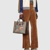 Gucci X Disney Print z Kaczorem Donaldem Duża Pojemność Płócienna i Skórzana Torba Tote Męskie Torby Tote Heban 648134-2N0AT-8679