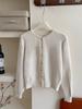 Women's thick solid color knitted cardigan sweater women's popular gold buckle small cardigan commuting versatile multi-color optional
