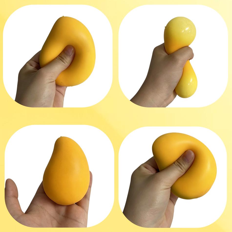 Toy Stress Relief Mango Squishy Ball Super Slow Rebound Decompression Fidget Butter Anxiety Relief Mango Stress Ball Squishy