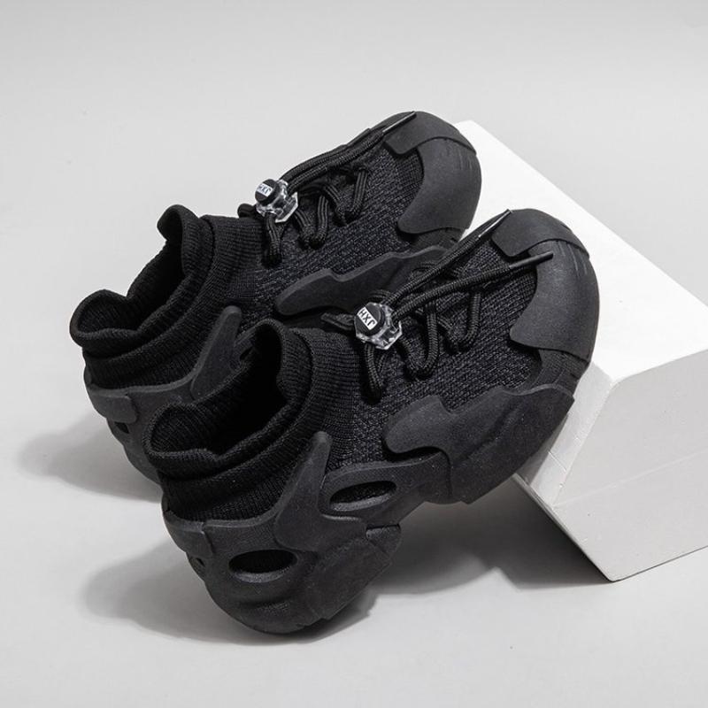 Mesh Knitted Boys Girl's Sneakers Slip On Comfortable Children Sport Shoes Spring Autumn Anti Slip Soft Kids Running Shoes