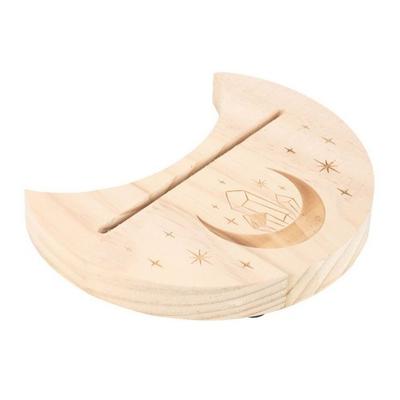Suporte para cartas de tarô de cristal e lua crescente