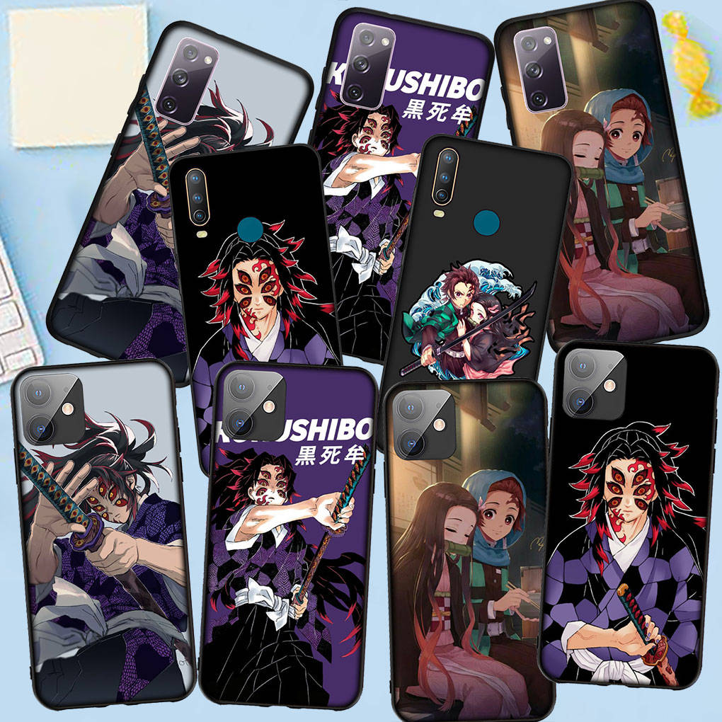 Θήκη Τηλεφώνου για Samsung Galaxy S25 S24 S23 iPhone 16 15 Xiaomi Redmi Note 14 13 12 16E X 11 Pro OPPO Moto Huawei Kokushibo Nezuko Demon Slayer Tanjirou