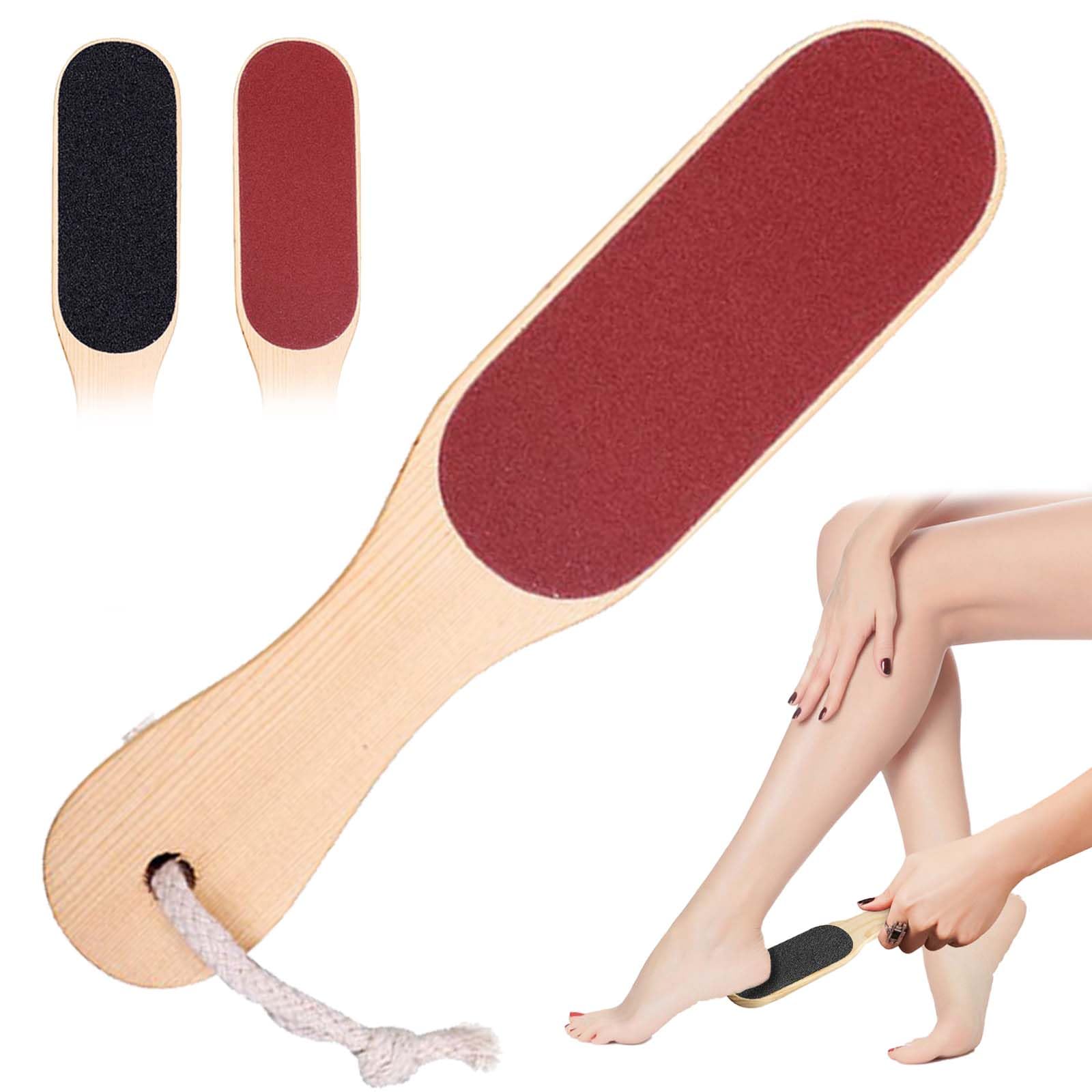 

PAVIKE Foot Foot Heel Callus Wooden Foot Safe and Efficient Foot Care for Dry and Wet Hanging Type File, Scraper, File, File, Feet, Double-Sided,
