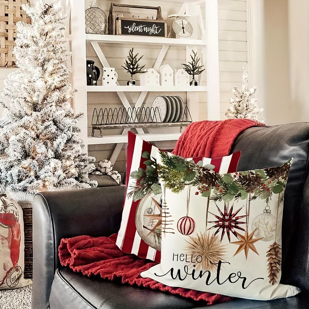 Christmas Decoration Pillowcase Merry Christmas New Year Gift Pillow Cover Home Room Living Room Sofa Cushion Cover