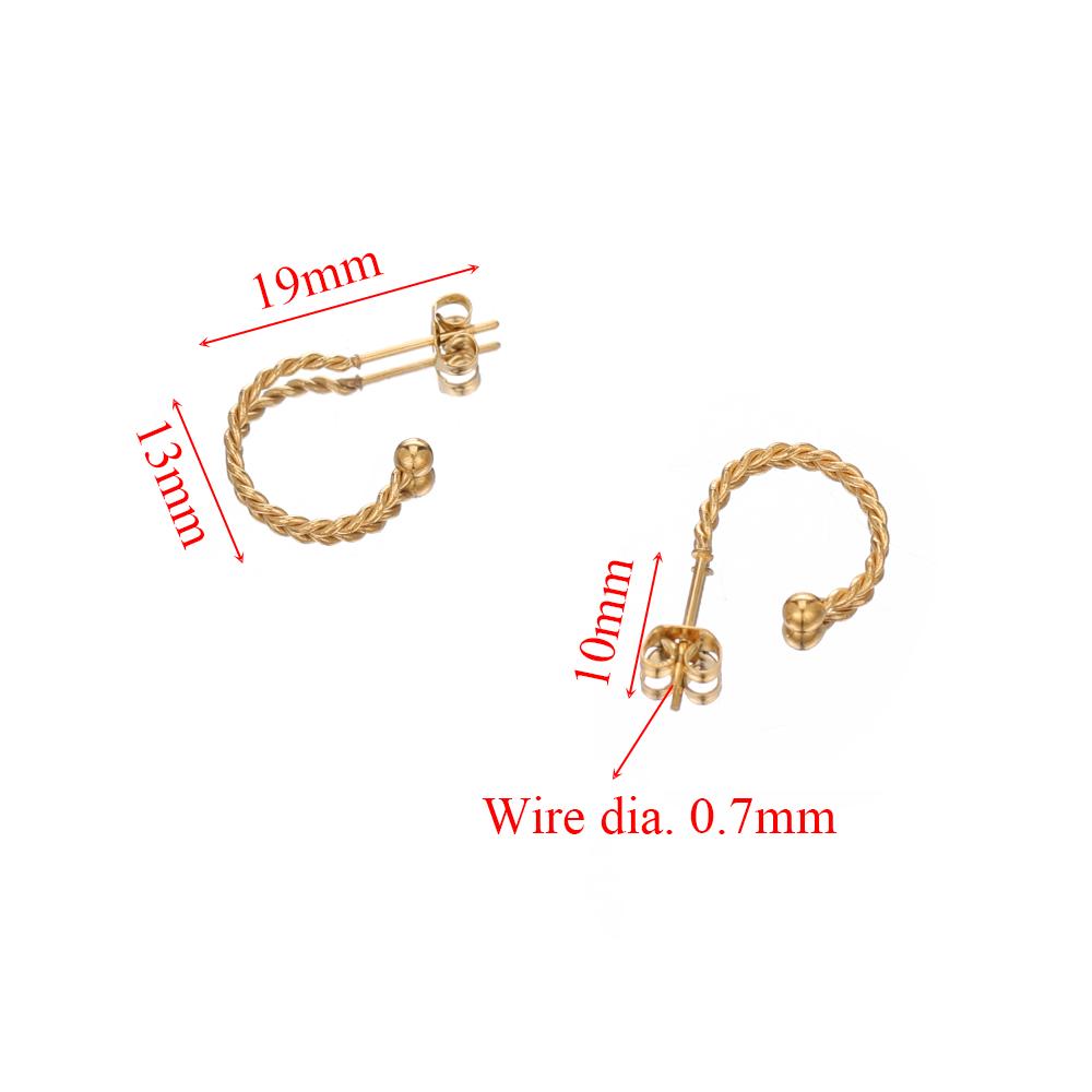 10pcs Stainless Steel Ear Wire Earring Hooks Connector for DIY Jewelry Making Accessories Crafts Dangle Hoop Earrings Components