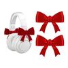 1/2 Pairs Headphone Silicone Bow Decoration Universal 3D Headset Decorative Bow Clip Women Headphone Attachment Accessory