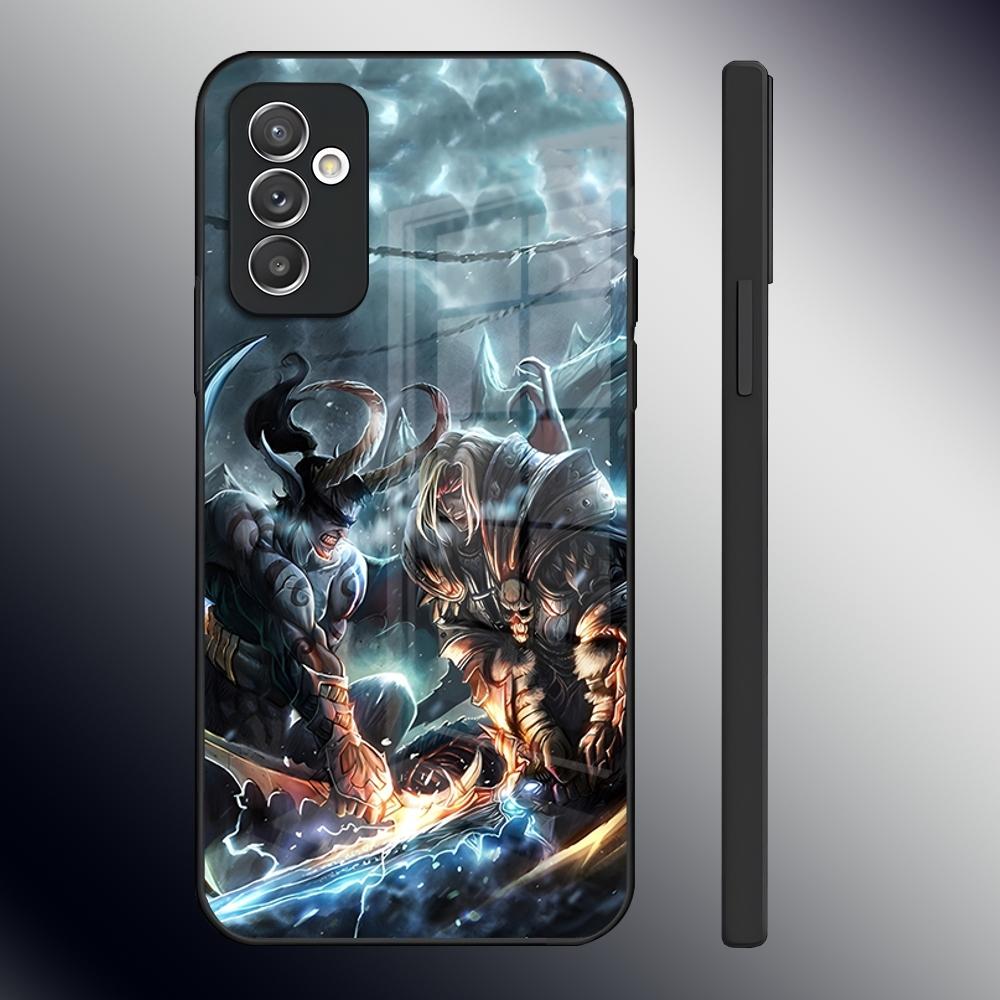 W-World Of W-Warcraft Phone Case For Samsung S24 Ultra S23 S22 S20 Fe S21 Plus A54 A34 A24 A53 A13 A16 Glass Back Cover