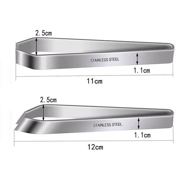 Fish Bone Tweezers, Stainless Steel Flat/Slant Tweezers Pliers Remover (4.6") - Kitchen Tools