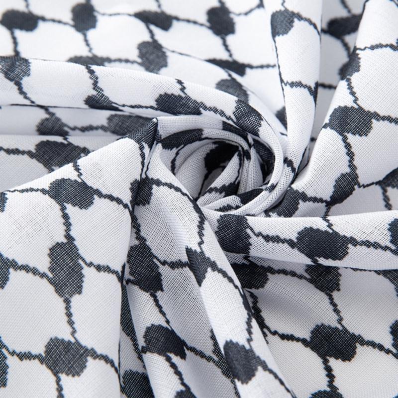 Desert Shemagh Scarf High Absorb Arab Headscarf Traditional Keffiyeh Bandana Adult Headwrap Arabian Scarf Head Covering