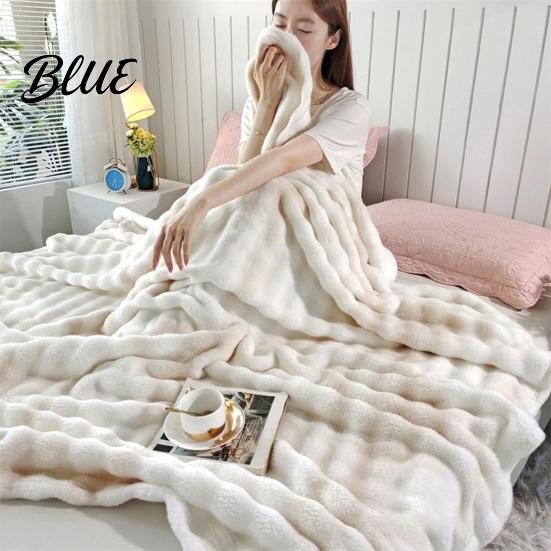 Plüsch-Überwurf 3D-Blasen-Decke Tie-Dye Kunst-Kaninchenfell-Textur Tragbar Büro-Nickerchen Fleece Weich Warm Gemütlich Dekorative Abdeckung für Couch Sofa Bett