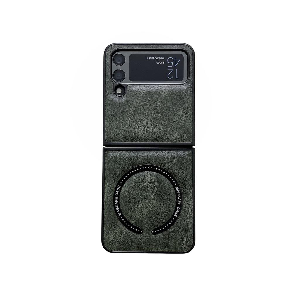 Magnetic Leather Pattern Is Suitable for Samsung Galaxy ZFlip7 Mobile Phone Case, New Folding Screen Zflip6 Protective Case 3.