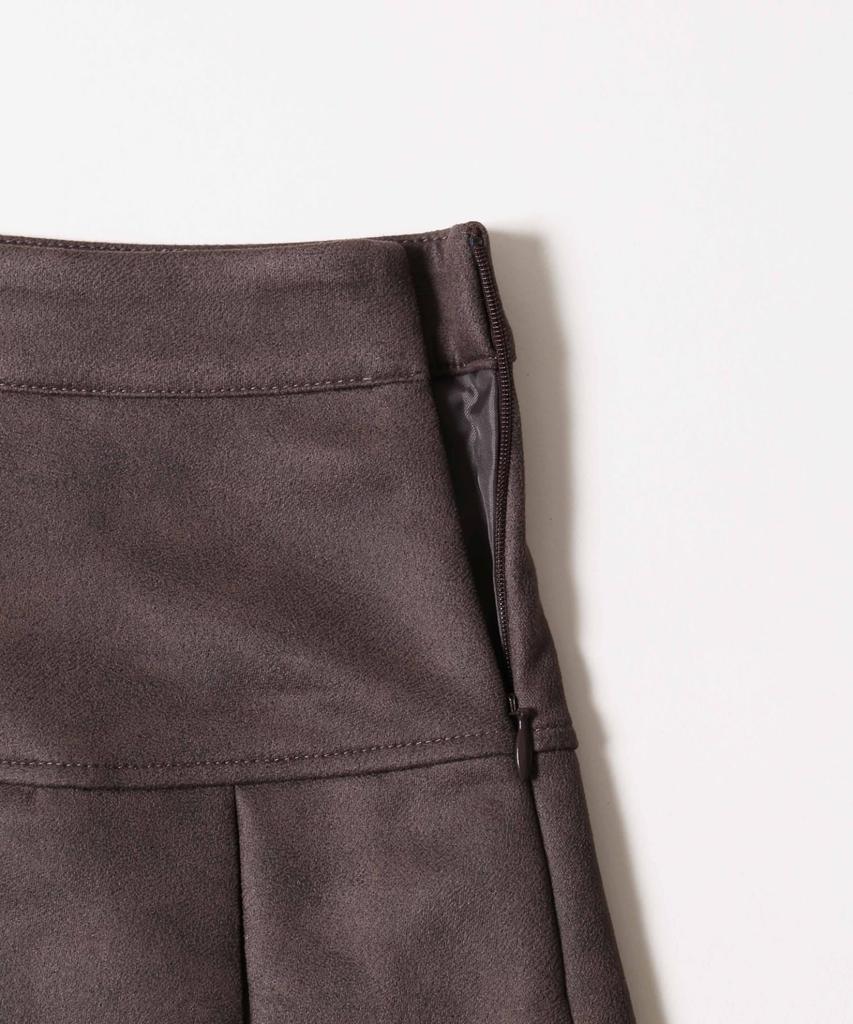 WEGO PHILLY Box Pleated Size Charcoal Suede-Touch Skirt, Women's, S,