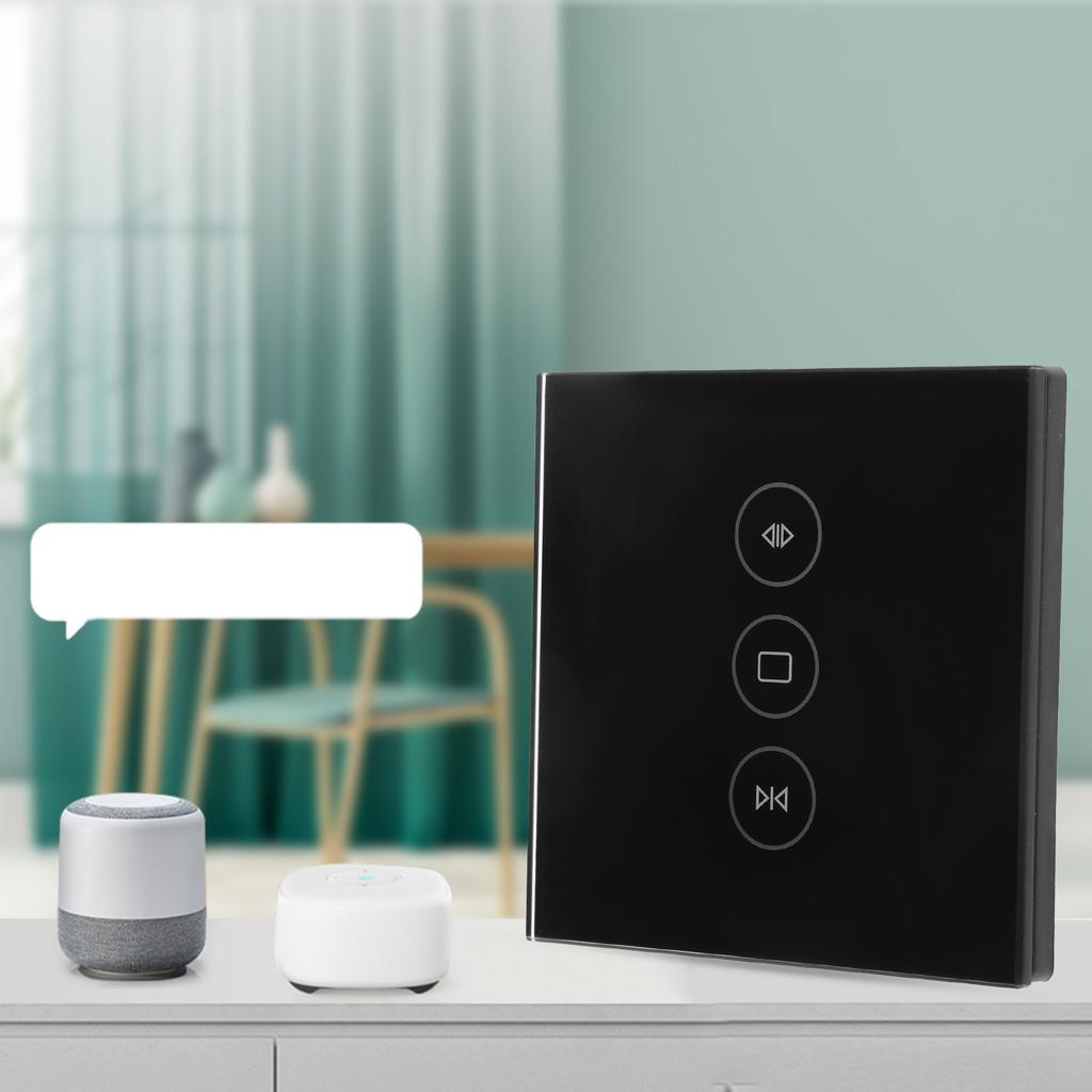 Smart WiFi Curtain Touch Panel Timer APP Voice Control for Home for EU Plug 110‑240V