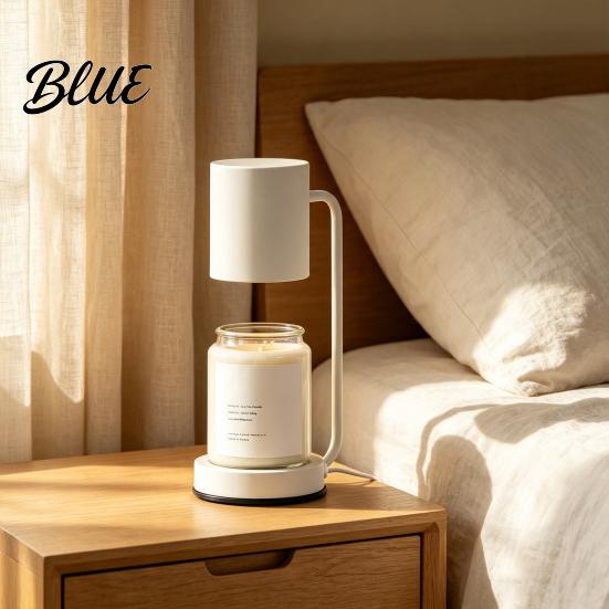 Decorative Night Light Electric Scented Candle Warmer Lamp  Flameless Wax Melting Modern Lamp for Home Bedroom  Housewarming Birthday Gifts Women Mom