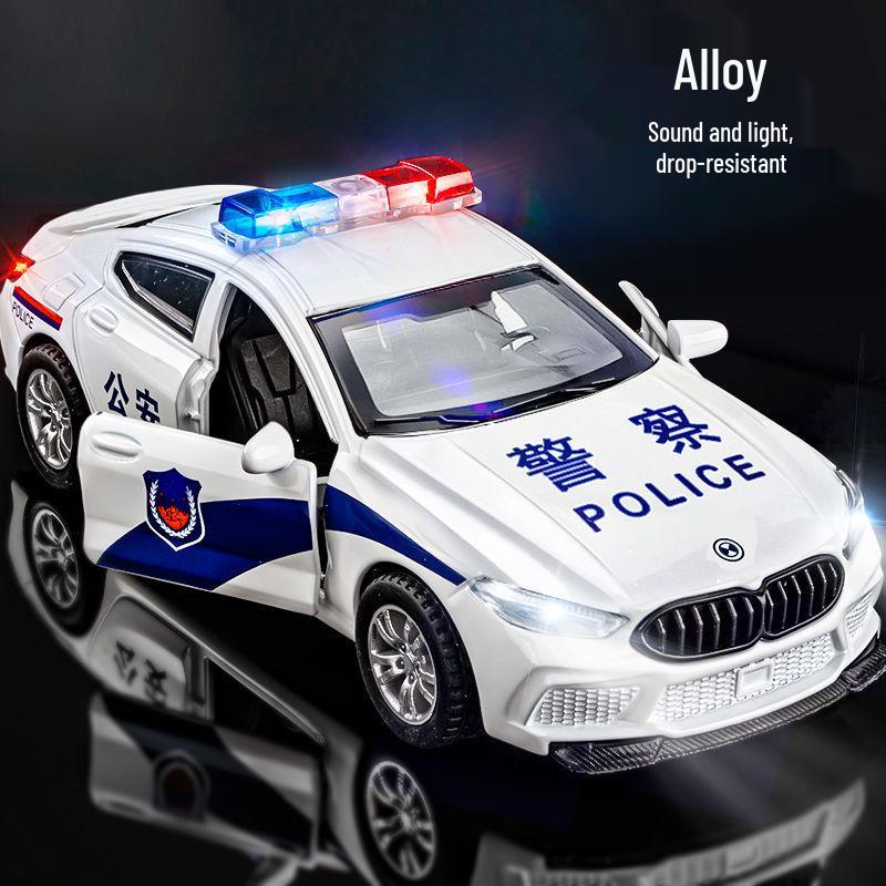 Large Alloy Police Car Toy Model for Boys