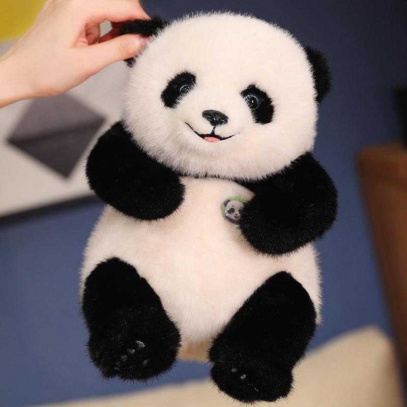 25-50cm Adorable Base Simulation Lifelike Giant Panda FuBao Plush Toys Kawaii Stuffed Animals Soft Bears Baby Appease Doll Gifts