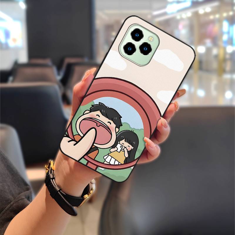TPU Couple Phone Case For Oukitel C21 Pro Soft case Cartoon Cute Fashion Design Dirt-resistant Protective Anti-dust