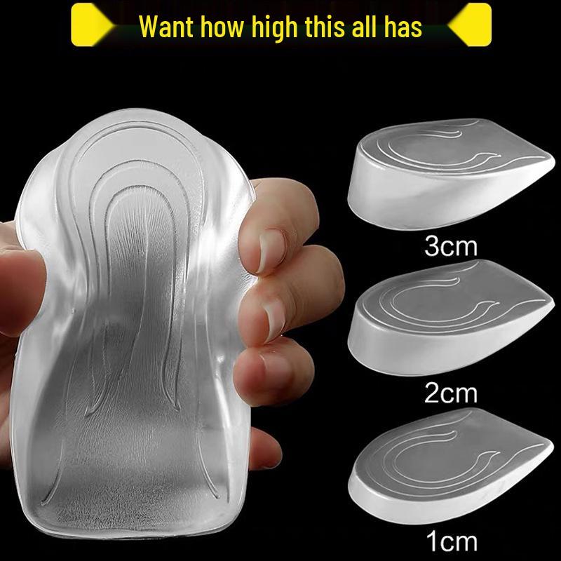 

Силиконовый увеличивающий рост невидимый протектор пятки и амортизирующая стелька Women s 1cm прозрачный