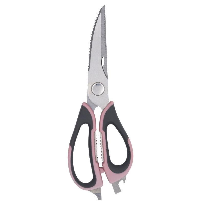 Thick Household Blade Stainless Steel Barbecue Meat Cutting Removable Pptpr Handle Shear Multi Kitchen Scissors With Nutcracker