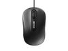 BUFFALO Wired Optical Mouse, 3-Button Type, Medium Size, Black