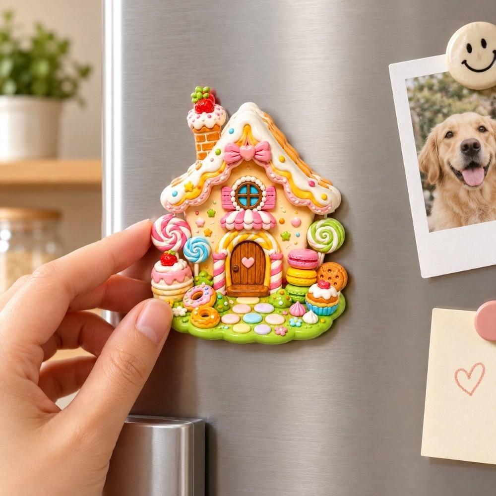 3D Relief Fridge Magnet Cartoon Pattern 3D Refrigerator Stickers  Kitchen Decor