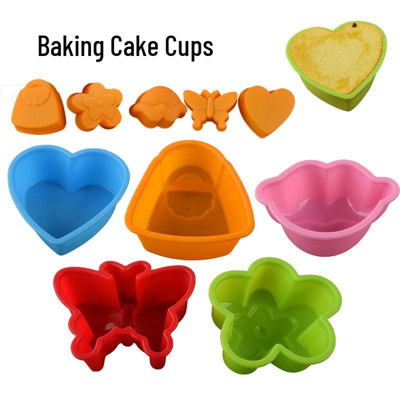 

Силіконовий набір з 5 форм для мафінів, рисових коржів та свічок Blue