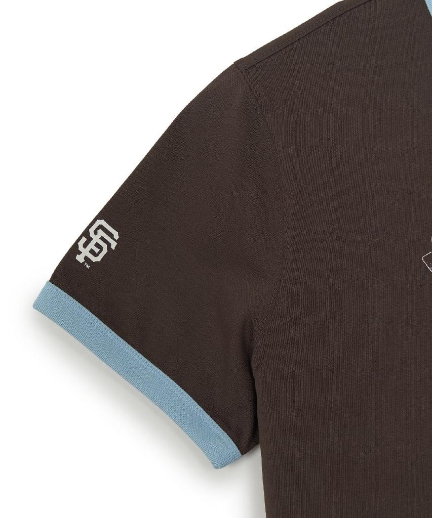 Emelbi Letter Graphic Regular Fit Ringer T-Shirt Sf (D.Brown)