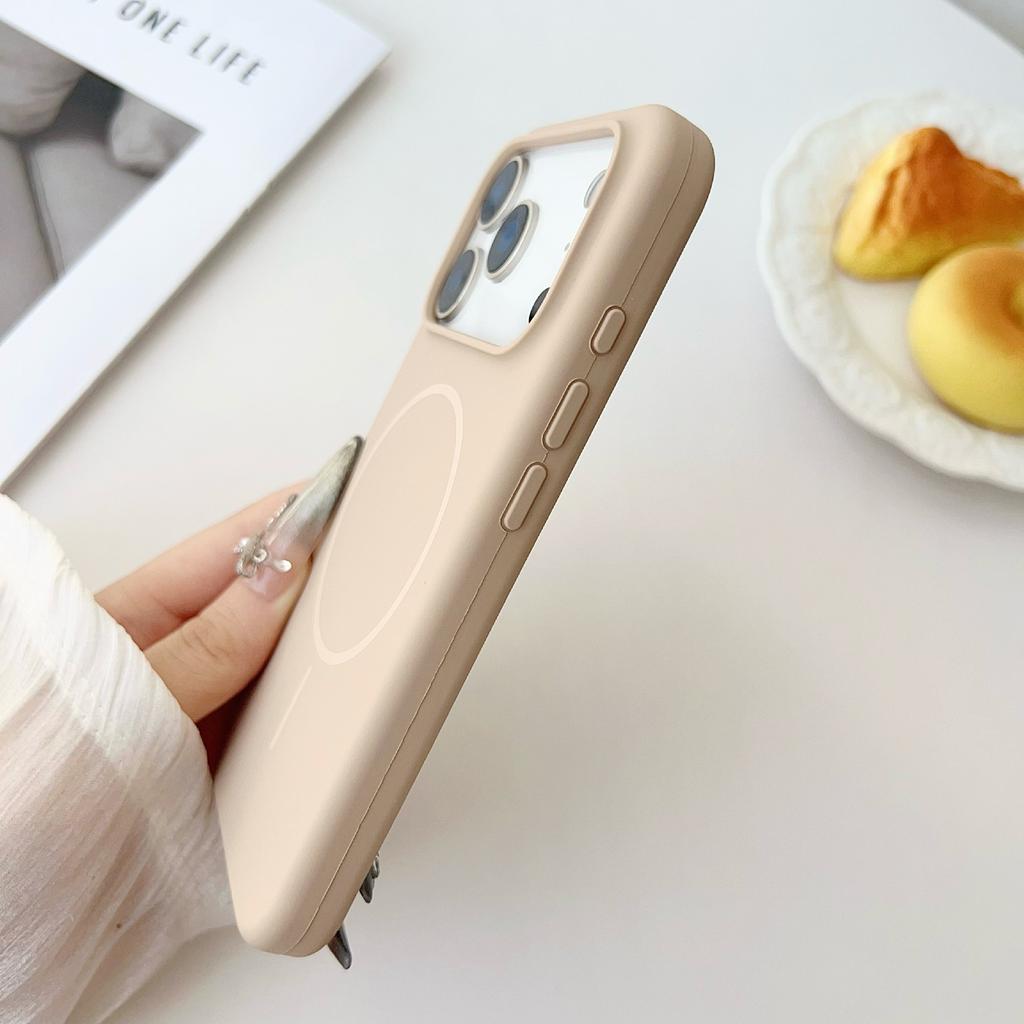 For iPhone 17 Pro Case Compatible with MagSafe Liquid Silicone Anti-Drop Phone Cover