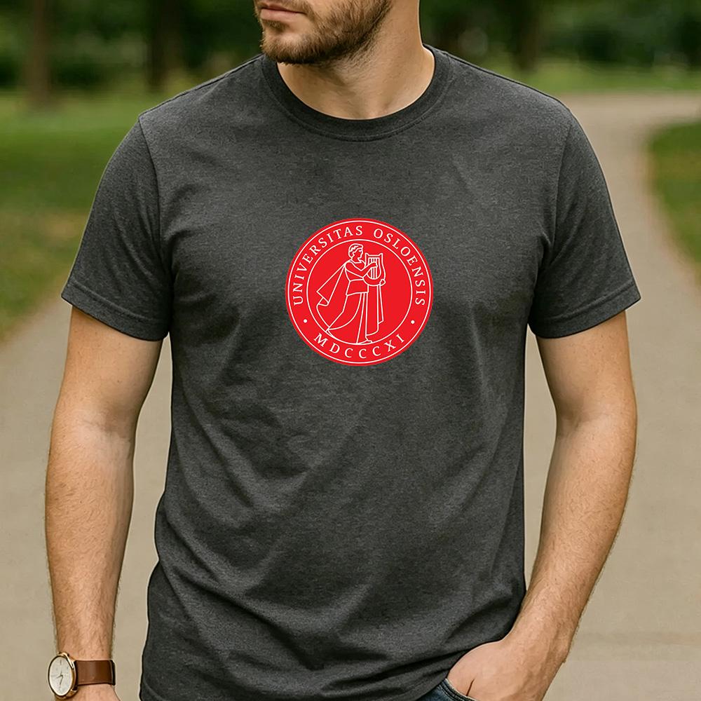 Vintage Retro University of Oslo Logo Cotton Graphic T Shirt Unisex Short Sleeve Alumni Graduate Holiday Birthday Gift Top