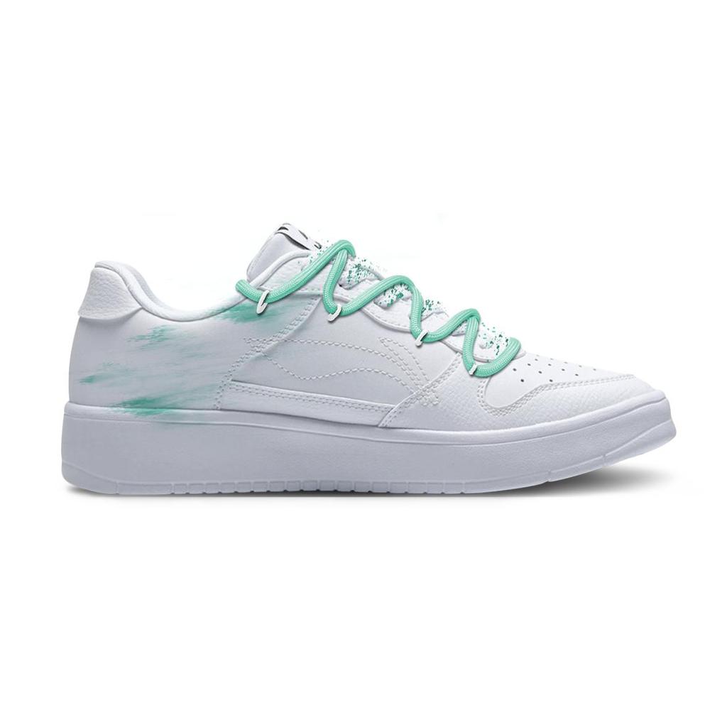 Li Ning Floating Boat Slip Resistant Abrasion Resistant Low Top Skateboard Shoes Unisex Turquoise AGCS419-1(Team852--)