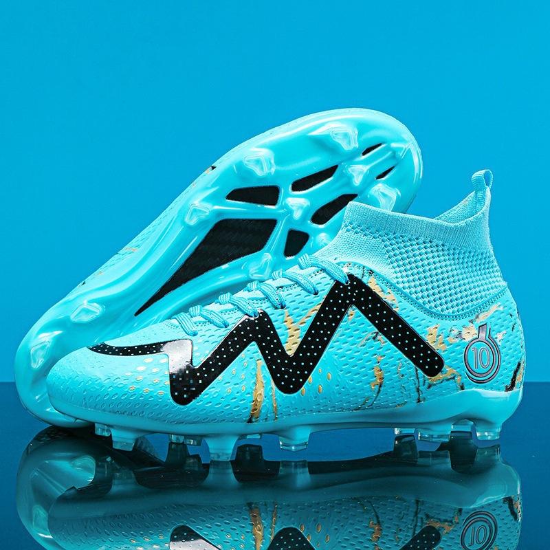 Grass new sports student adult training youth sports shoes women's outdoor high-top football shoes men's