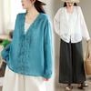 DIMANAF 2026 Plus Size Summer Women Blouse Shirts Tunic Oversize Loose Casual Lace Lady Tops Cotton Linen Elegant Lady