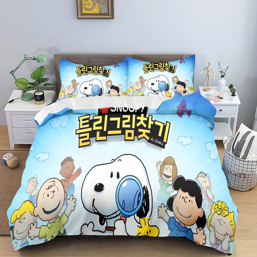 Anime Duvet Cover Set Comforte Printed Cartoon Twin Size Bedding Sets Christmas Gifts 3-piece