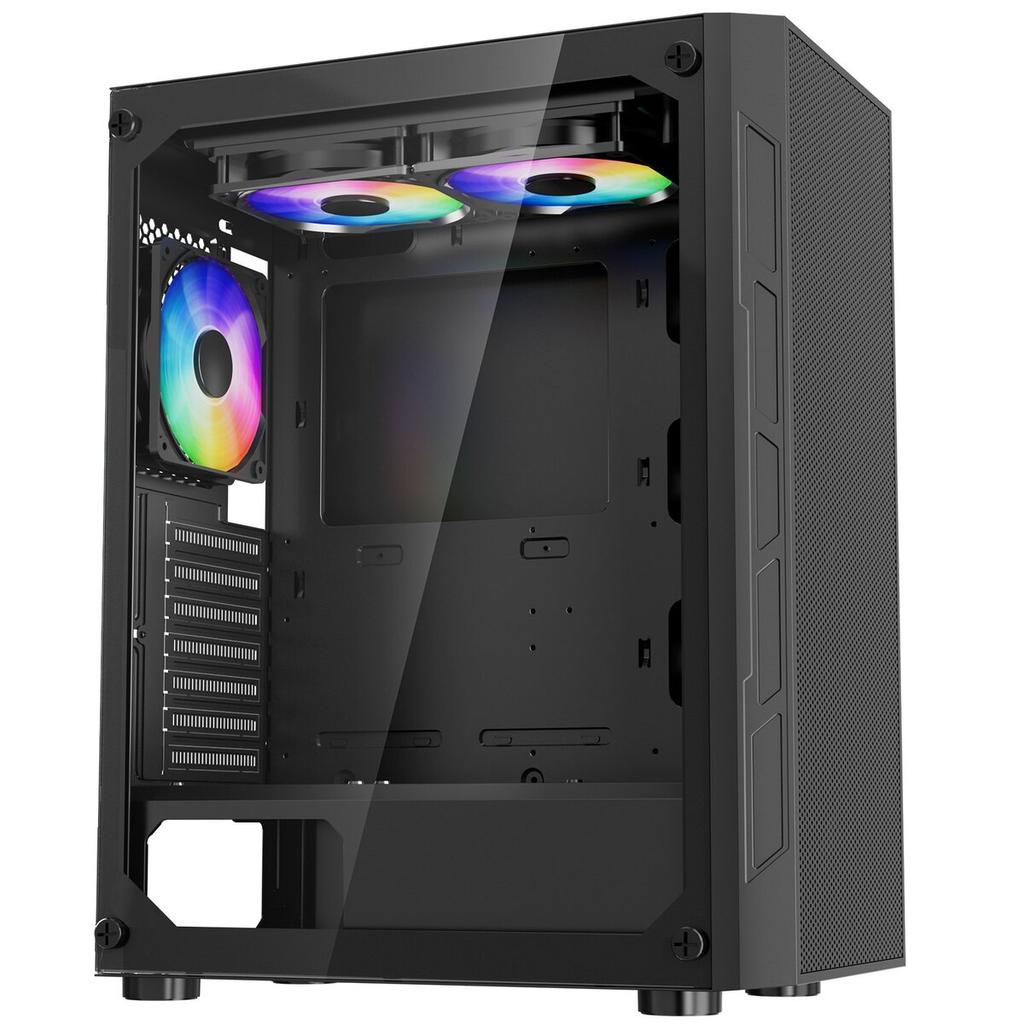 Mid-Tower ATX PC Gaming Case Computer Case Box with 3 X 120 Mm ARGB Fans