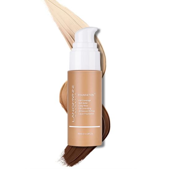 Langmanni Waterproof Whitening Full Coverage Liquid Foundation Face Concealer