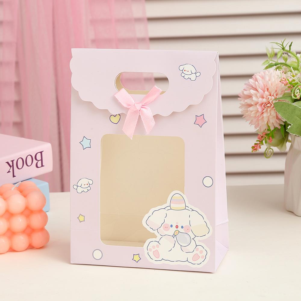 StoBag, Cute Cartoon Bear Gift Transparent Bags, for birthday, party, wedding, children's day, Pack candy cookies toys, 12/30pcs