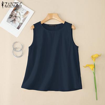 Women Casual Round Neck Summer Sleeveless Tank Tops