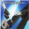 3 Sizes Universal Instant Fix Zipper Repair Kit Replacement Zip Slider Teeth Rescue Sewing Clothes Bag Zippers Tool Accessories
