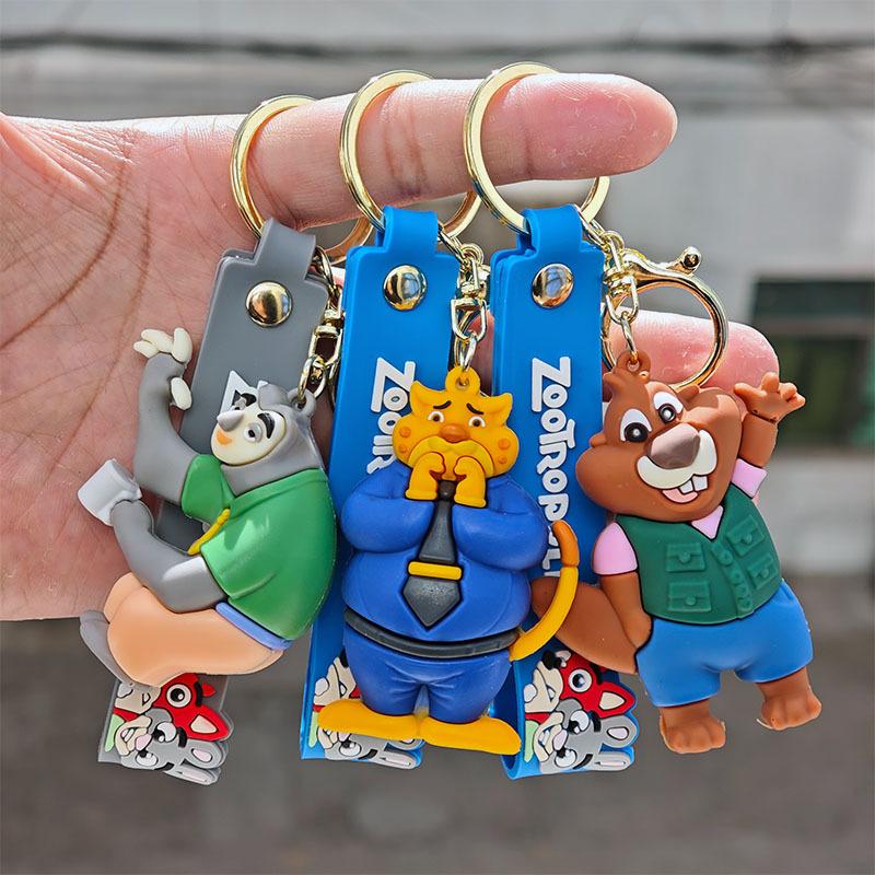 Cartoon Zootopia Keychain Cute Couple Bag Charm Car Keychain Promotional Gift