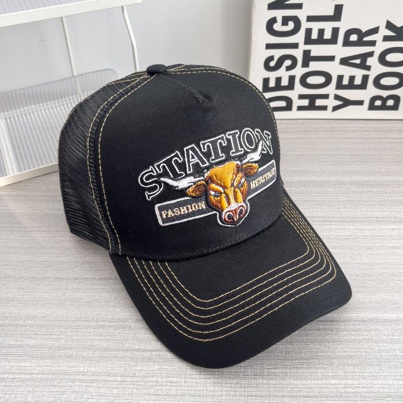 American Retro Baseball Cap Mesh Breathable UPF50+ Unisex Hip Hop Streetwear Adjustable Vintage Sun Hat