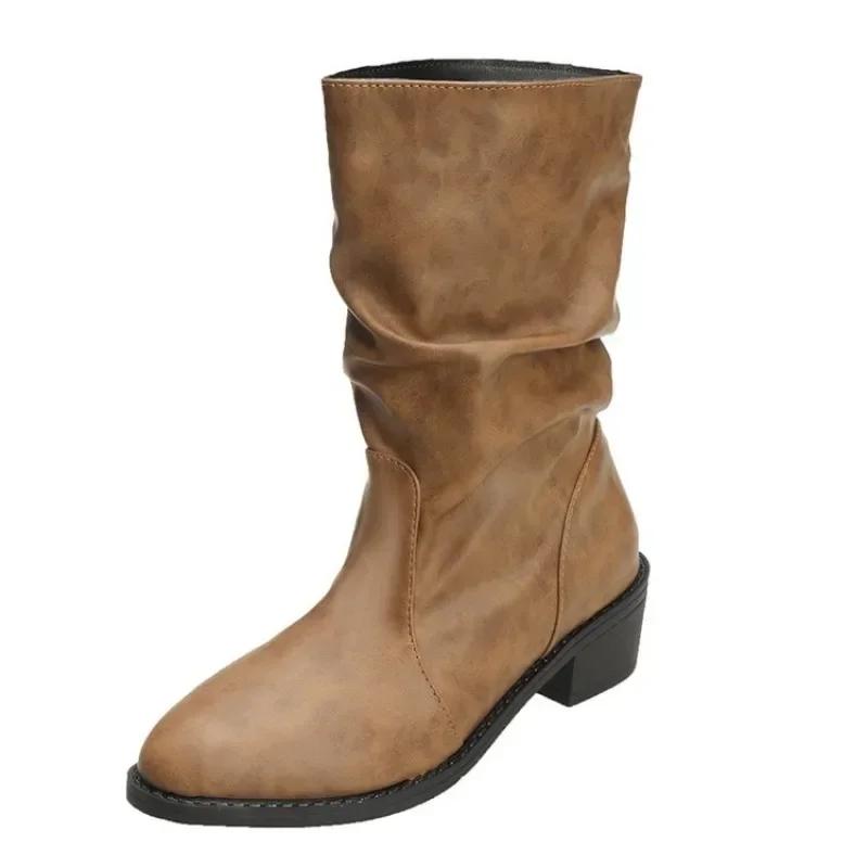 Fashion Sexy Women’s Boots Winter Keep Warm Over The Knee Boot Faux Suede Thigh High Boots Round Head Comfortable Lace Up Shoes Low Heel