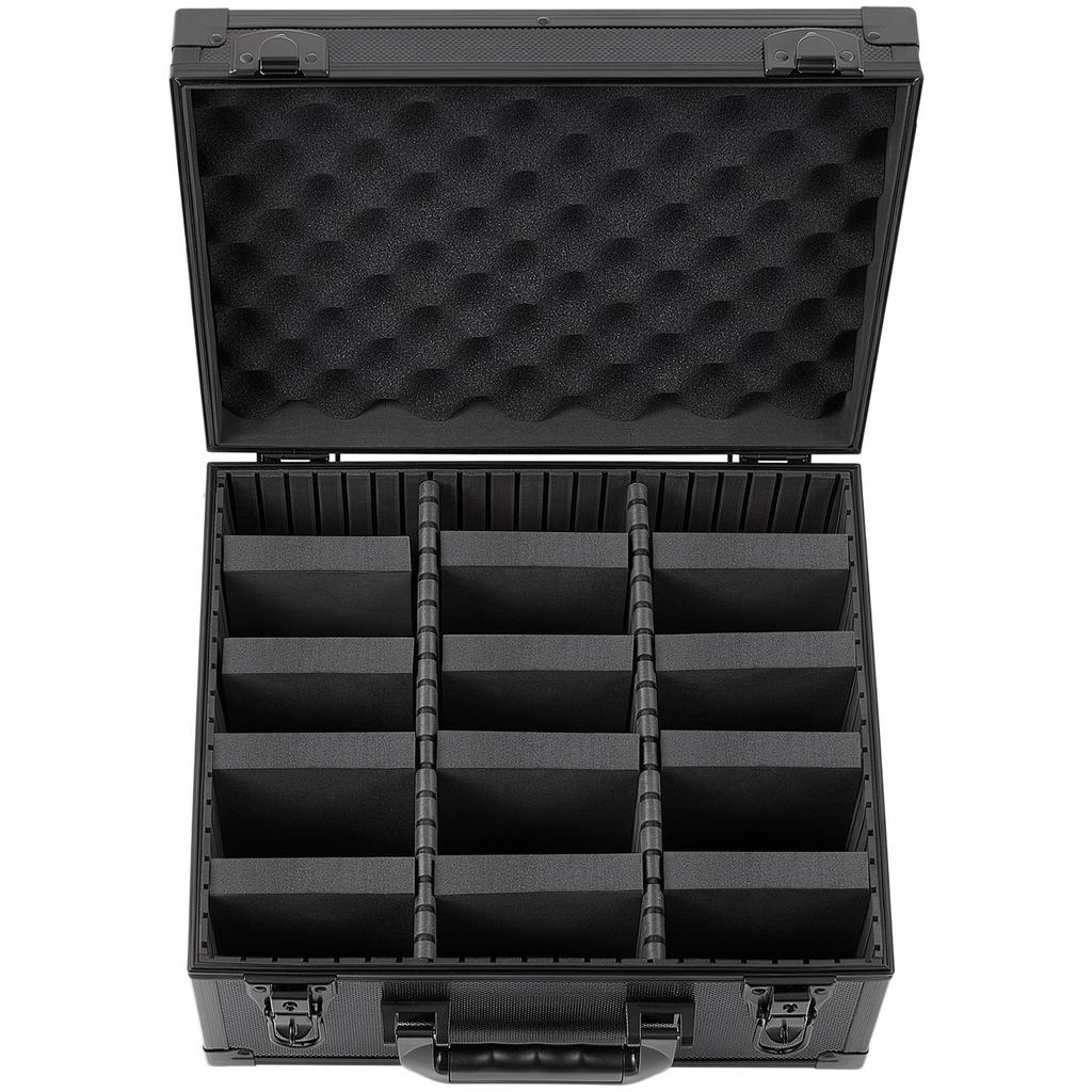 Graded Card Case 3 Row 180 PSA Slab Storage Box with Mechanical Lock, Baseball Sports Trading Cards Holder Collector with 12 Dividers, Holds 120 SGC