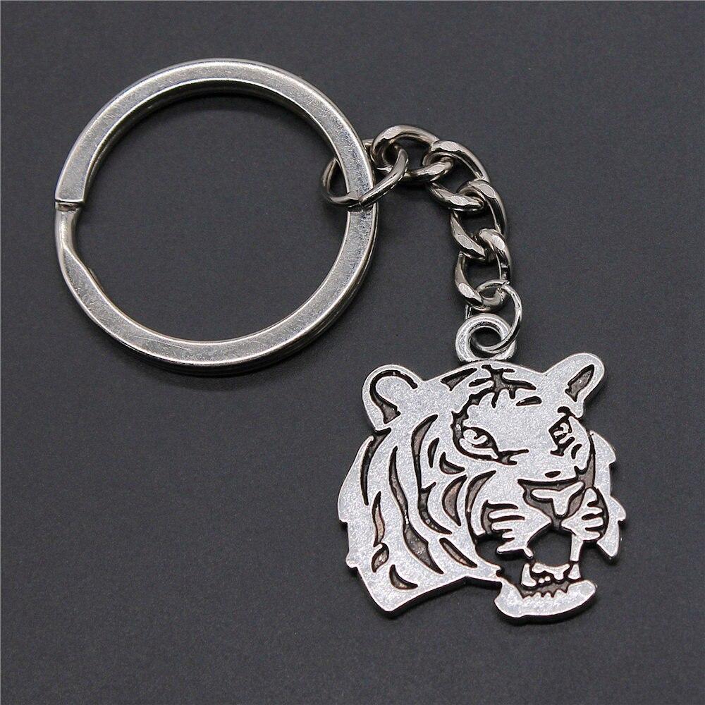 Buy 1 Piece 27X24mm Tiger Charms Keychain For Car Keys Customized Gift ...